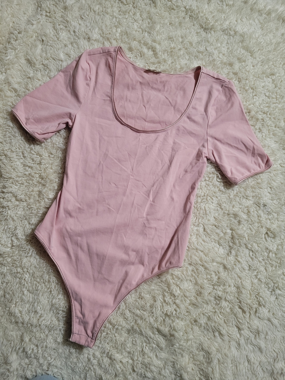 Free People Pink Scoop Neck Short Sleeve Bodysuit |XS-S - Picture 10 of 10